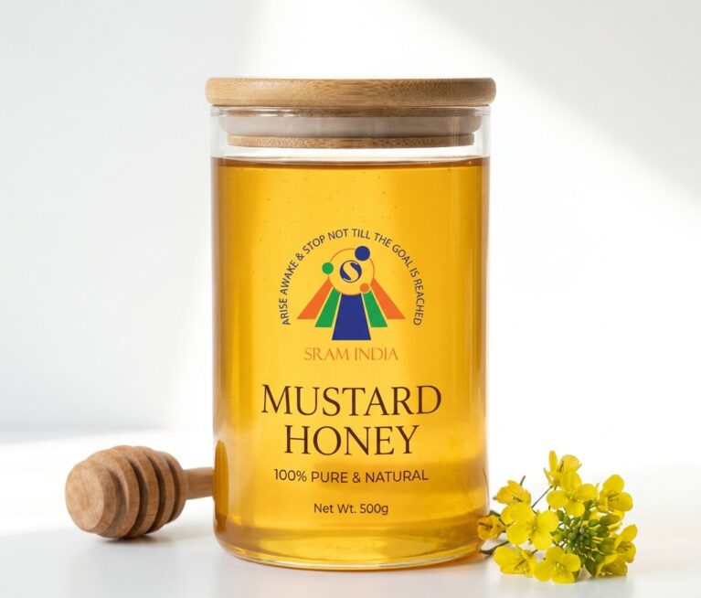 Deep within the pristine, untouched forests of the Himalayas, wild bees forage on vibrant mustard blooms to create a honey unlike any other. Our Wildcraft Mustard Honey is a rare, authentic nectar, born from the perfect harmony of high-altitude ecosystems and natural, unhindered foraging.