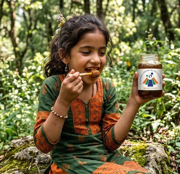 Deep within the pristine, untouched forests of the Himalayas, wild bees forage on vibrant mustard blooms to create a honey unlike any other. Our Wildcraft Mustard Honey is a rare, authentic nectar, born from the perfect harmony of high-altitude ecosystems and natural, unhindered foraging.