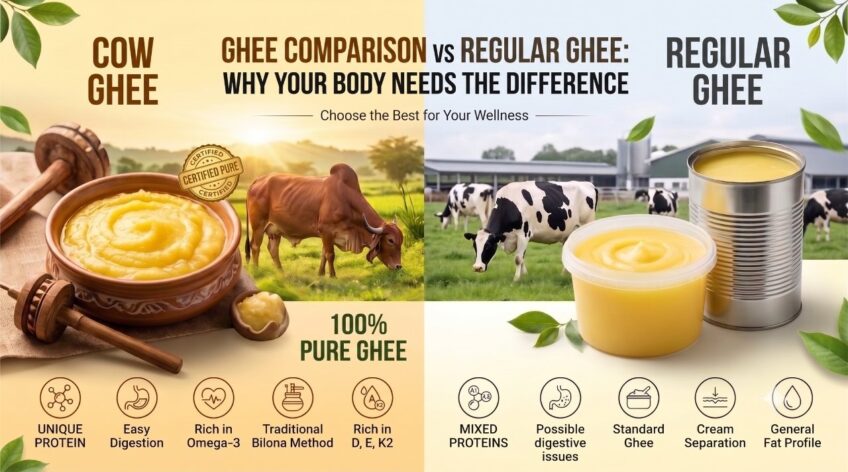 100% pure Cow Ghee vs. Regular Ghee: Why Your Body Needs the Difference.