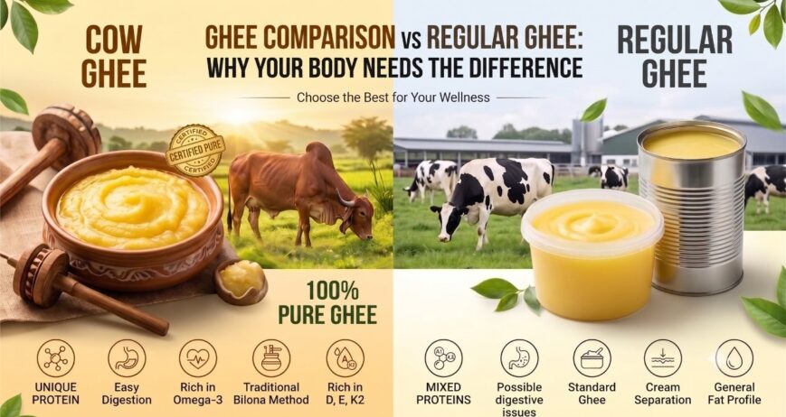 100% pure Cow Ghee vs. Regular Ghee: Why Your Body Needs the Difference.