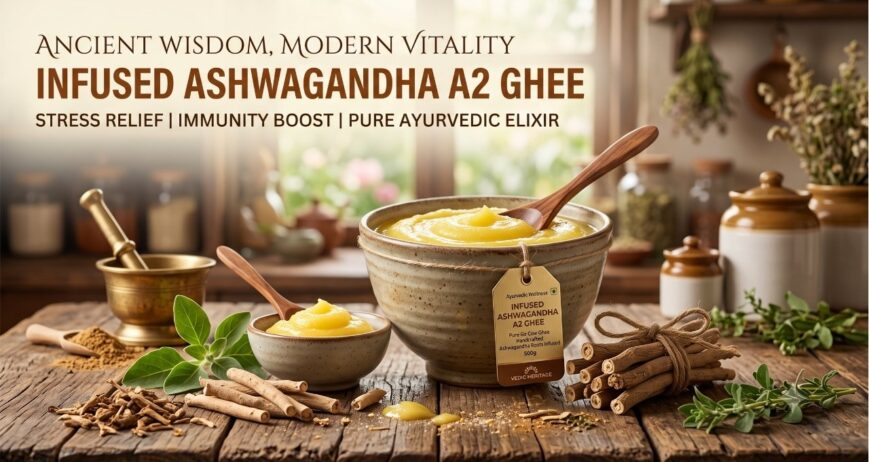 The Golden Elixir: Elevate Your Wellness with Ashwagandha Infused A2 Ghee