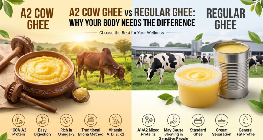 A2 Cow Ghee vs. Regular Ghee: Why Your Body Needs the Difference.